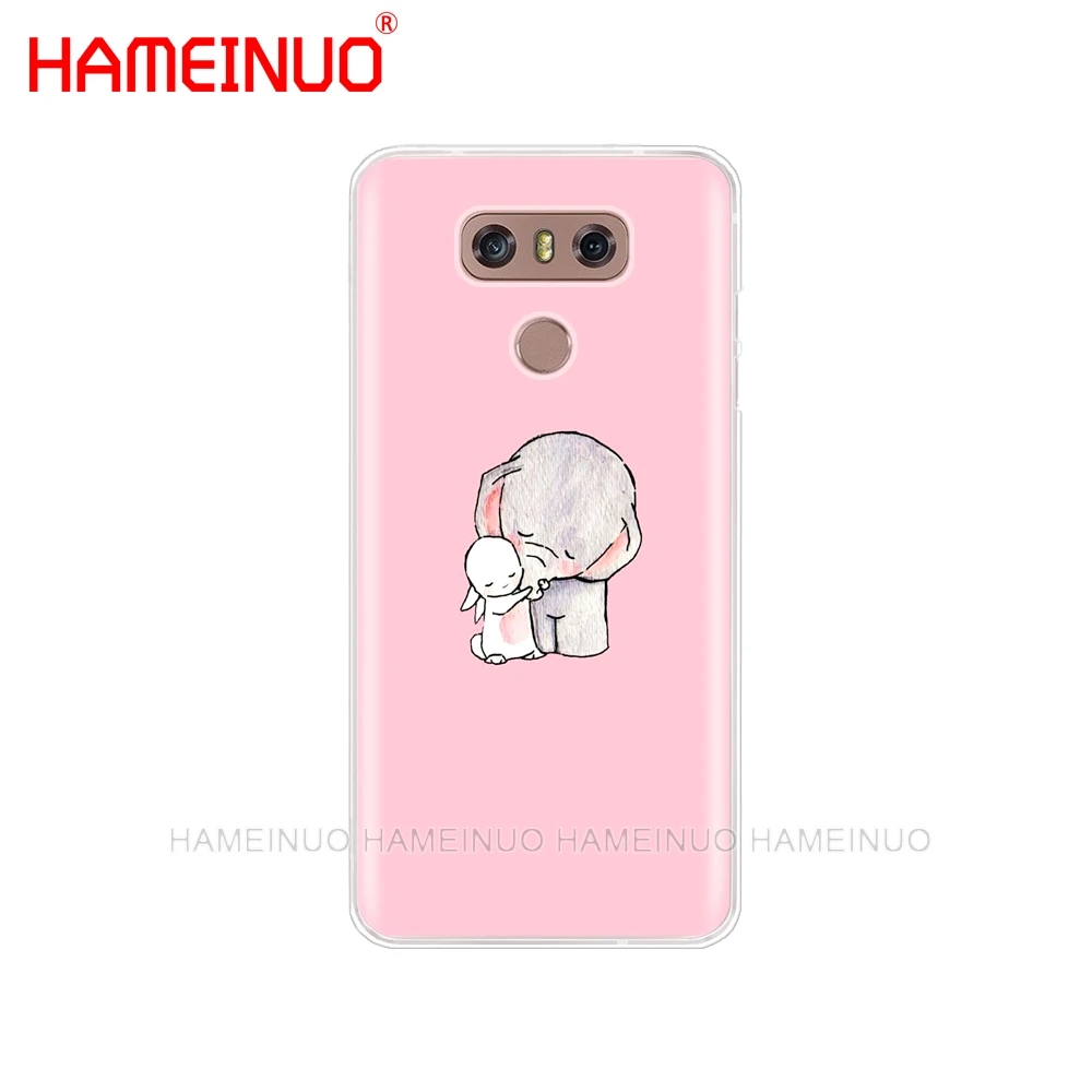 Чехол для телефона с изображением милого слона и кролика HAMEINUO LG G7 Q6 G6 MINI G5 K10 K4 K8 2017