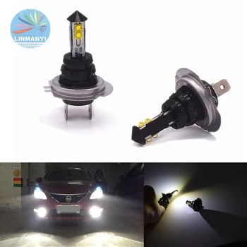 

2pcs Super Bright High Power H7 4-LED 6000K White DC 12V Car LedHeadlight bulb Automobile Fog Light 6000 K 12000 lm 12V