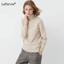 Lafarvie Winter Turtleneck Knitted Sweater Women Long Sleeve Warm Female Pullover Solid Casual Thick Basic Sweater Pull Jumper
