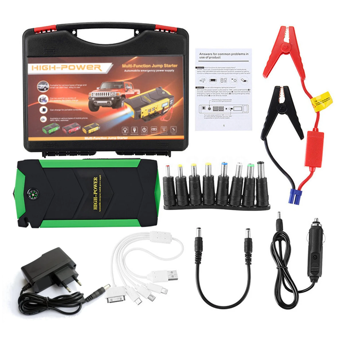 

12V 82800mAh 4USB High Power Car Jump Starter Battery Charger Starting Car Booster Power Bank Tool Kit For Auto Starting Device