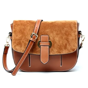 

L6145 Wholesale 2017 European New leather saddle stitching ladies bags shoulder bag leather handbag