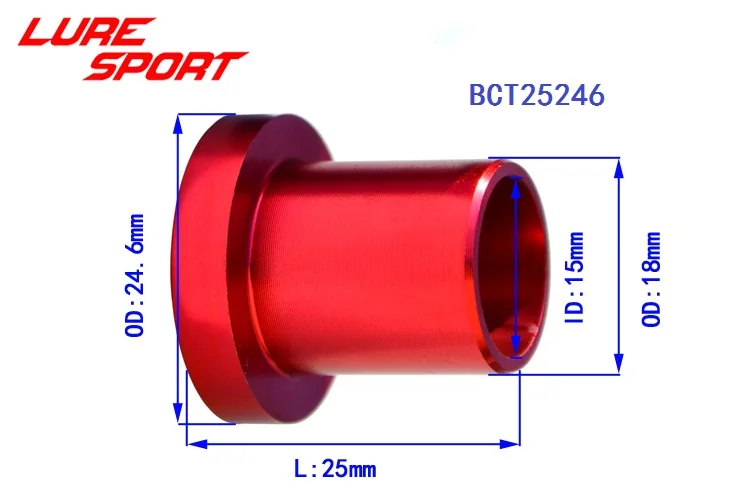 LURESPORT 5 шт. алюминиевые стыковые колбы с крышками с шаговым намоткой Chek BCT стержень строительный компонент ремонт Удочка DIY аксессуар