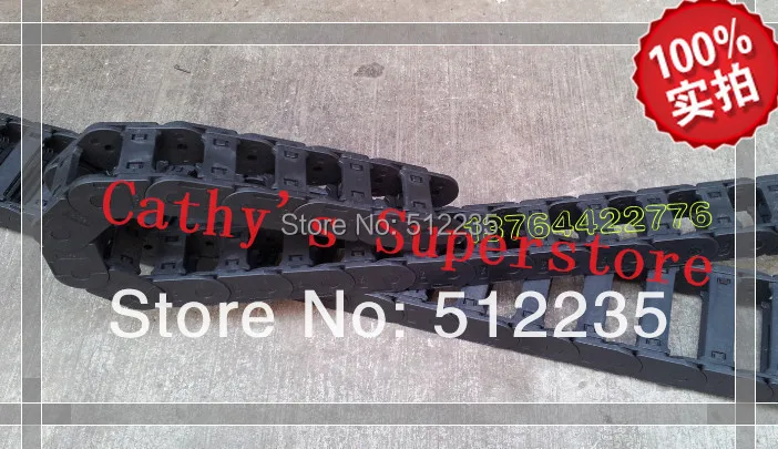 

Free Shipping New 1pc 15X30 mm Plastic Cable drag chain wire carrier 15*30mm with End Connectors for cnc router