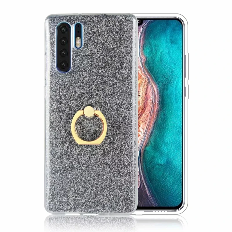Для HUAWEI P30 Pro Чехол для телефона с держателем Кольцо Сияющий Блеск чехол для mate 20 lite mate 20 pro mate10 lite P8 P9 P10 P20 lite