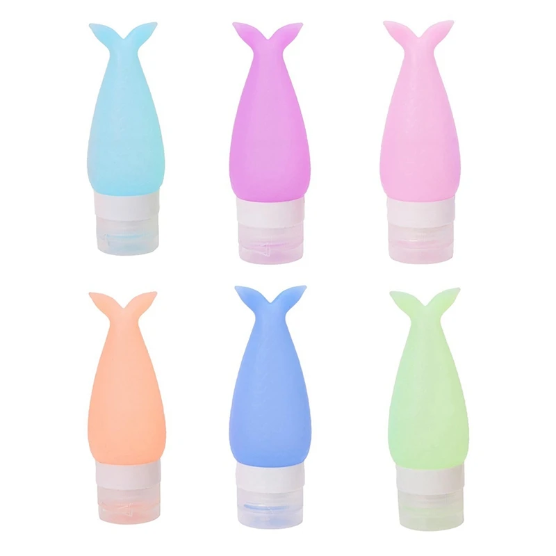 

90ml/48ml Cosmetic Cream Lotion Silicone Press Travel Bottle Shampoo Bath Container