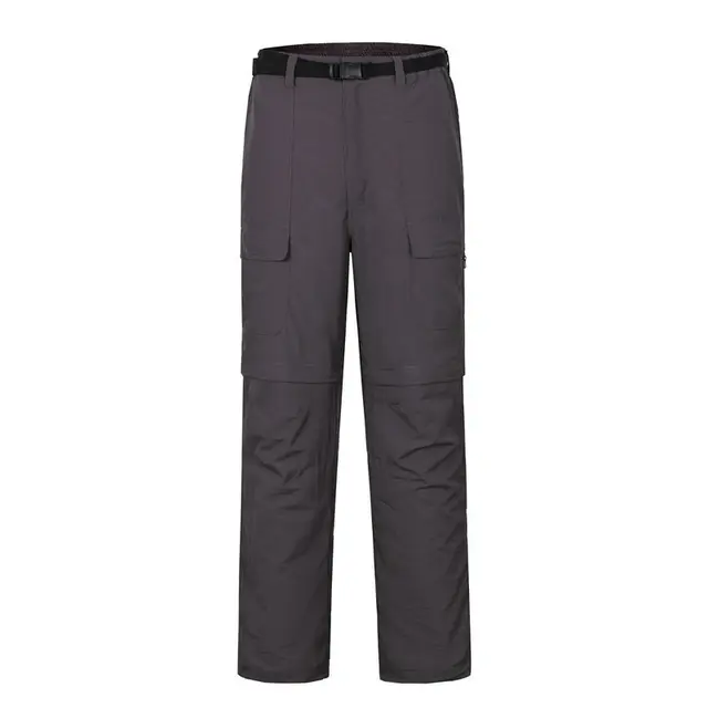 LANBAOSI Outdoor Sports Men's Qucik Dry Hiking Pants Tactical Convertible Zip Off Leg Anti UV 