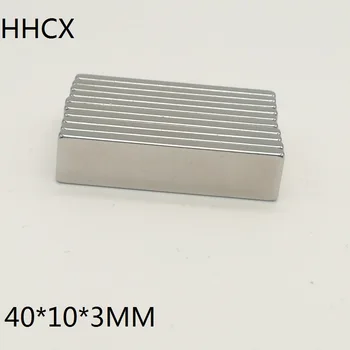 

5pcs/lot Magnet 40x10x3 N38 Strong Square mm NdFeB Rare Earth Magnet 40*10*3 Neodymium Magnets for motor