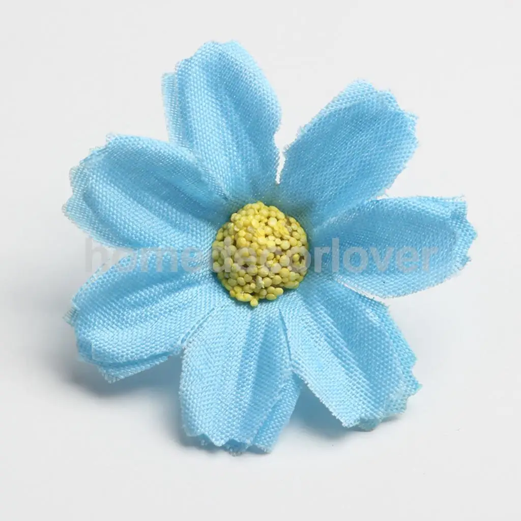 50pcs 4cm Silk Flower Daisies Flower Heads for Wedding/Car/Spring/Home/Garden Decoration Wreath DIY Floral Arts and Crafts