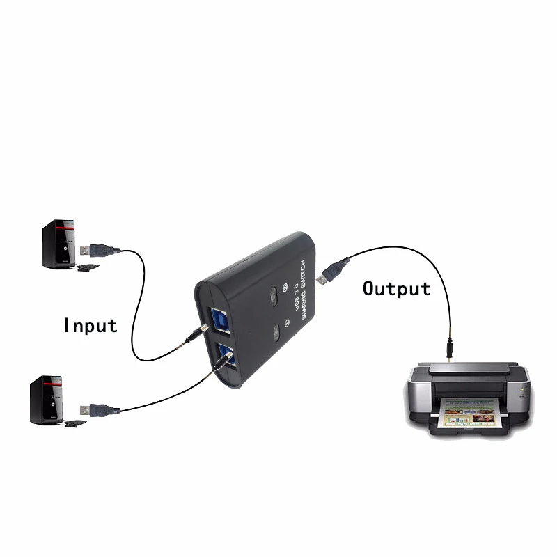 2 Port USB3 0 Switch Printer selector two computers switch using a usb3 0 interface device 2