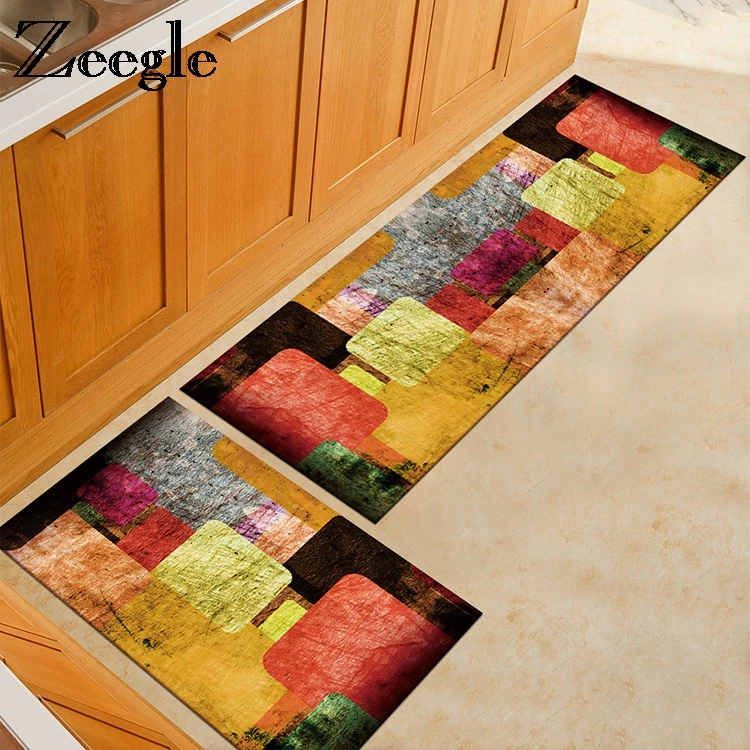 

Zeegle Watercolor Painted Area Rug For Living Room Bedroom Carpets Bedside Mats Anti-slip Coffee Table Floor Mats Kitchen Rugs
