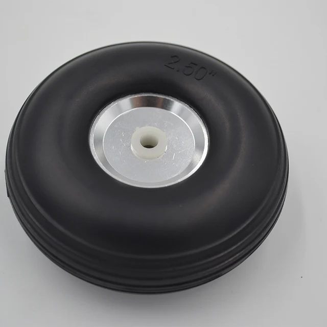 Special Offers 1 pair of 2.5" 63.5mm RC Airplane PU Wheel with Dia-Casting Aluminum Hub 2.5 Inch