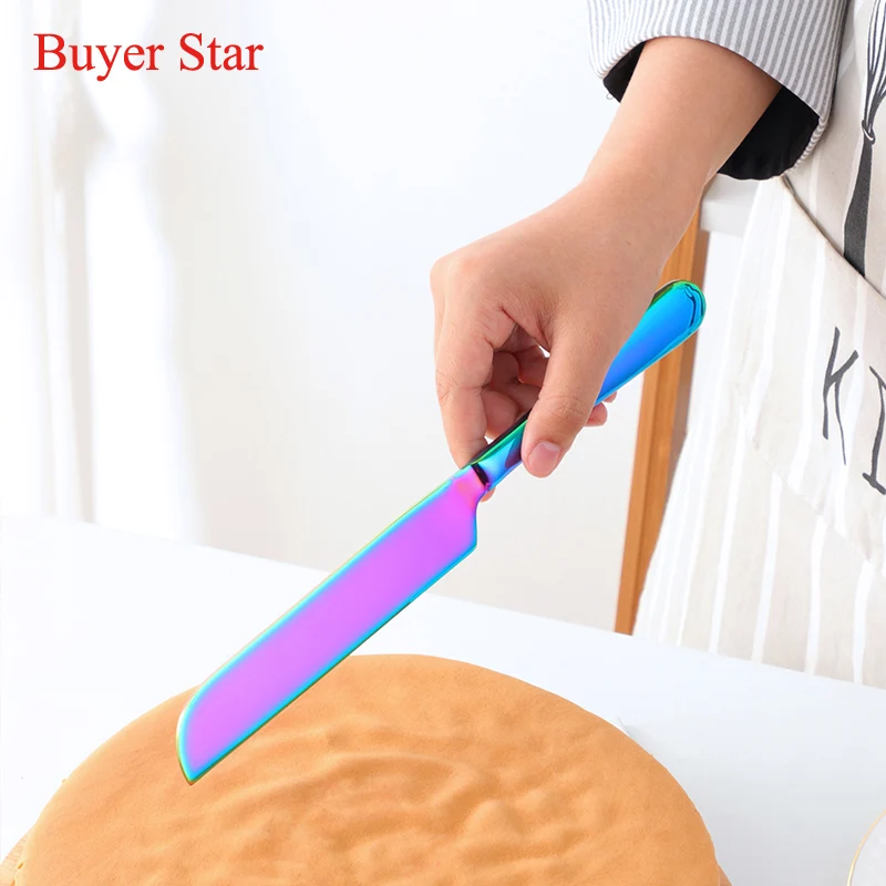 

4PCS Food Grade Cake Knife Stainless Steel Serving Bread Knife With Comfortable Handle Cutter Tool For Cutting Bread Cheese Cake