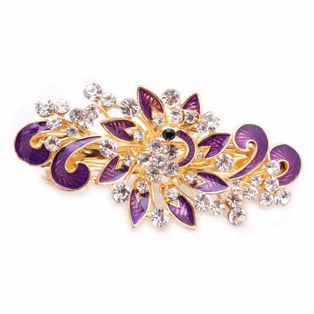 1PC Colorful Fashion Peacock Hairpin Women Girl Cute Shinning Crystal Rhinestones Peacock Hairpin Hair Clip Hair Accessories 1PC Colorful Fashion Peacock Hairpin Women Girl Cute Shinning Crystal Rhinestones Peacock Hairpin Hair Clip Hair Accessories