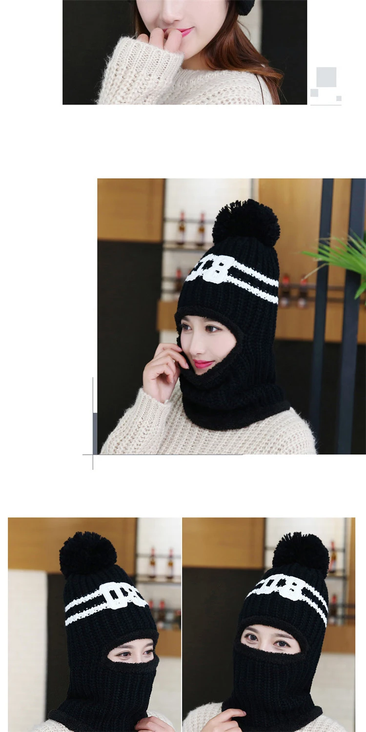 GBCNYIER зима кепки женский вязание хлопок теплая шапка открытый ветрозащитный защиты шарф милые для женщин зимние аксессуары