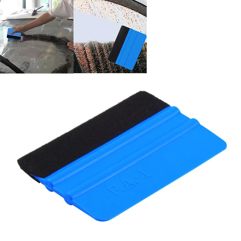 

99 x 72mm Blue Portable Felt Edge Squeegee Car Vinyl Wrap Application Tool Scraper Decal Auto Car Cleaning Car Brush Accessories