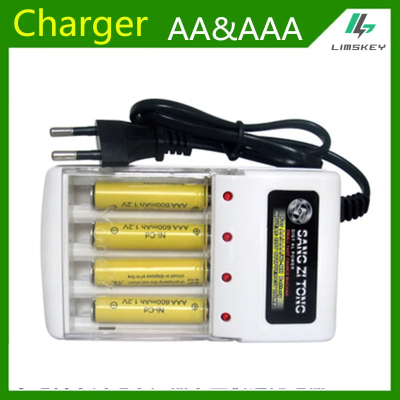 1 2 v AA AAA Батарея Зарядное устройство Четыре слота и гидридных никель кадмиевых