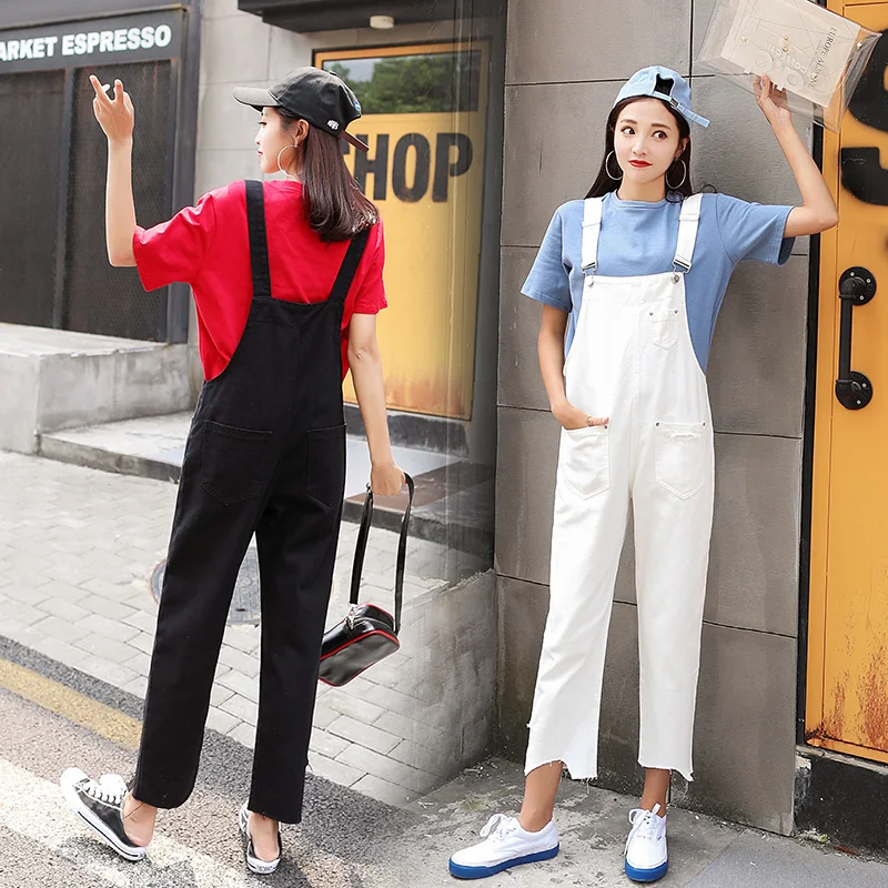 S-XL 5 видов цветов 2018 Новинка осени женские джинсовые комбинезоны в Корейском стиле повседневные рваные джинсы женские (C8582)