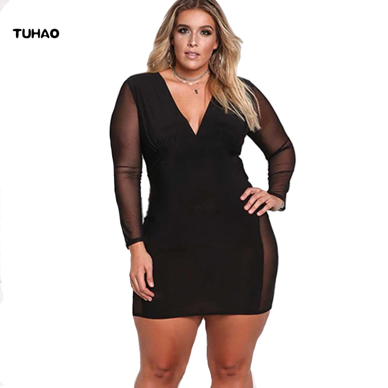 sexy black plus size dress