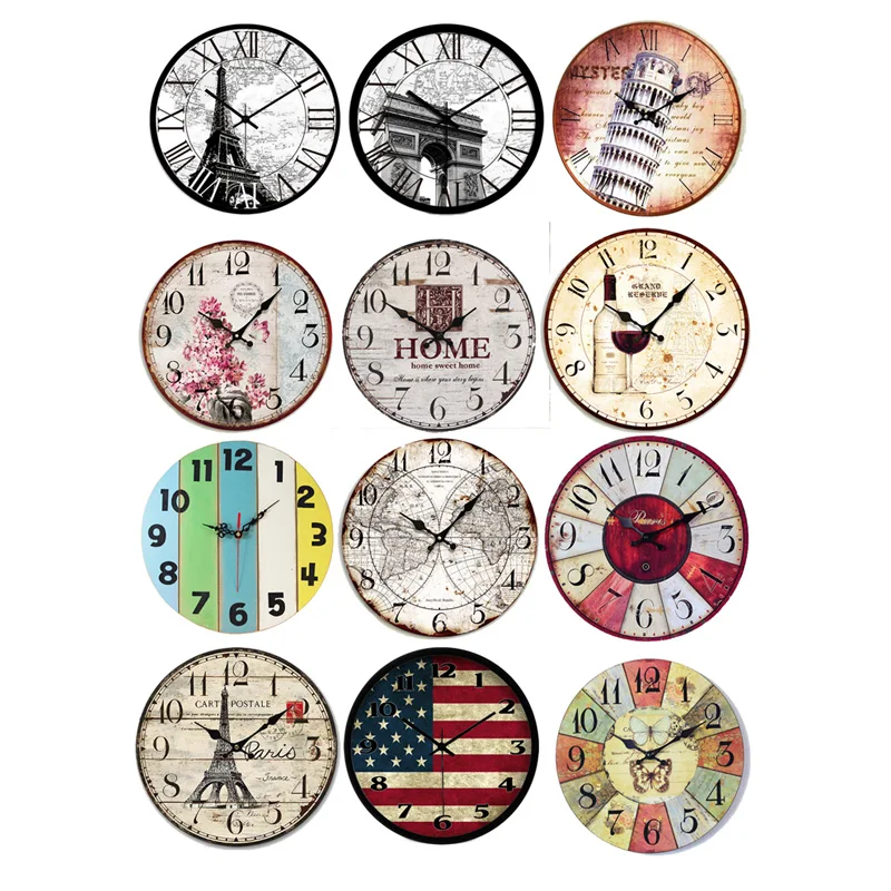 2 pcs/lot Vintage Wall Clock DIY Waterproof Paper Sticker Post It Stationery Scrapbook Diary
