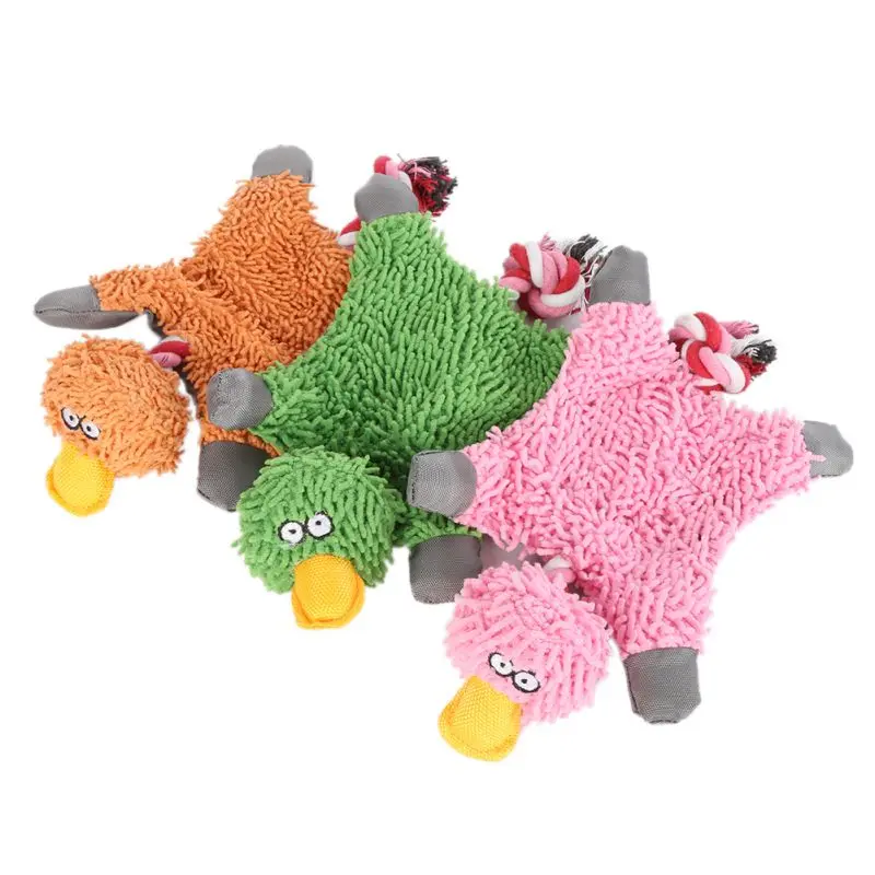 

Lovely 32*19cm Pet Supply Cute Papa Duck Plush Dog Toy With Rope Dog Toys