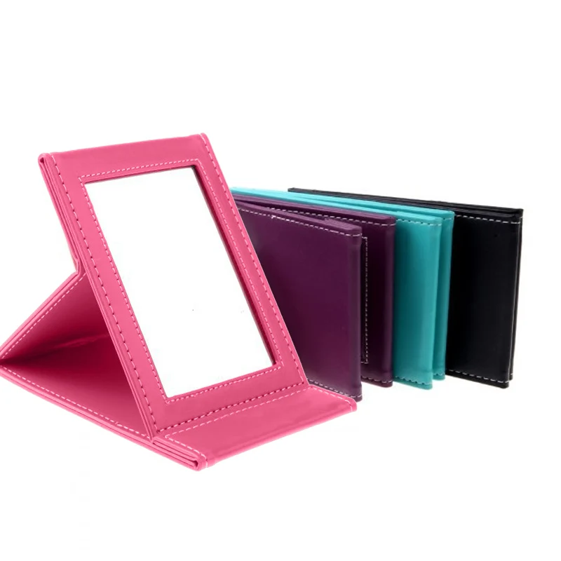 

New Foldable Portable Leather Makeup Mirror Women Beauty Cosmetics Mirrors Make Up Tool @ME88