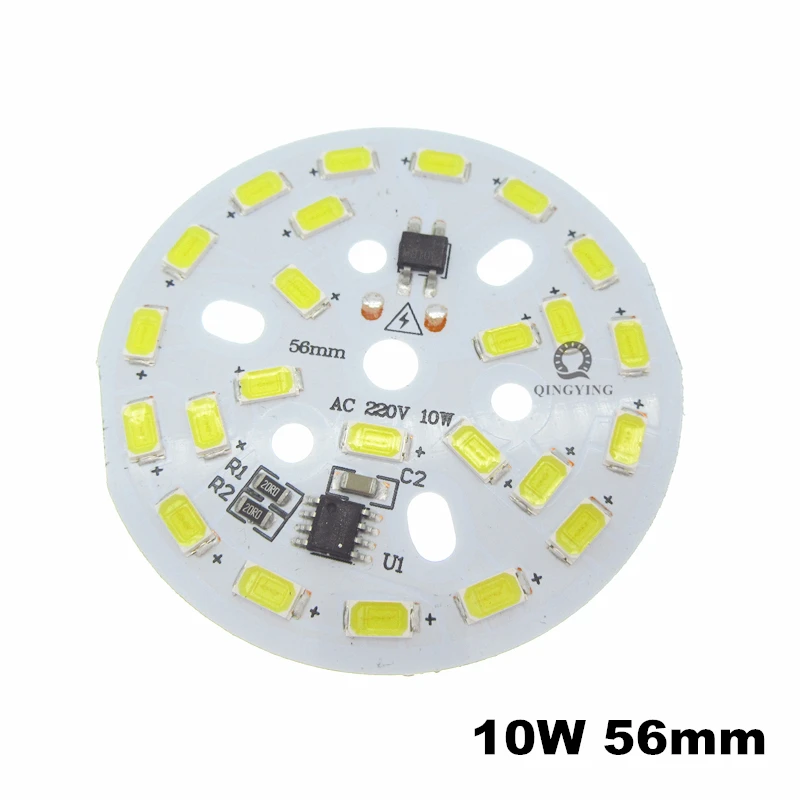 20 шт. 220 В SMD 5730 Светодиодная плата с регулируемой яркостью 3 Вт 5 7 10 12 15 18 24
