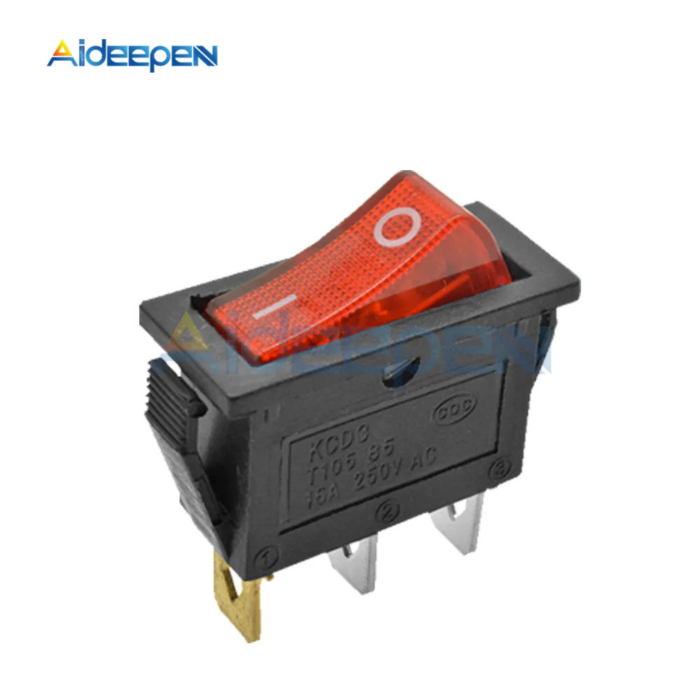 5 шт. KCD3 кулисный переключатель 15A/16A/20A 125 V/250 V ВКЛ ВЫКЛ на 2 позиции 3 2Pin 3Pin