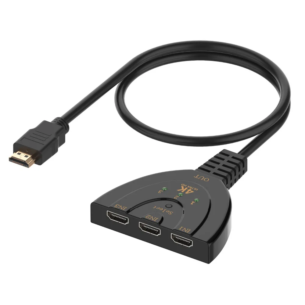 3 порта 4K HDMI сплиттер переключатель 3в1 hdmi адаптер 1080P коммутатор для HDTV DVD Xbox PS3 PS4 ноутбука и ПК