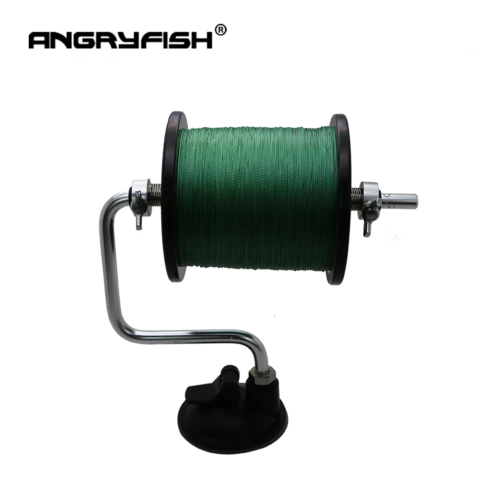 Angryfish المحمولة الألومنيوم الصيد خط اللفاف بكرة بكرة نظام التخزين المؤقت معالجة أدوات أداة الالتصاق الكارب الصيد البحري