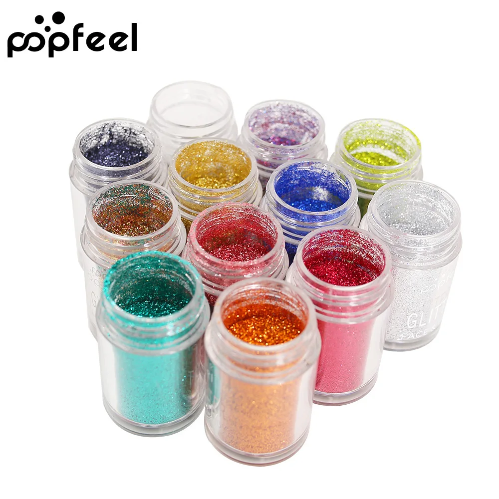 

Glitter Makeup Shimmer Glitter Eye Body 12 Colors Shiny Pigment Powder Maquiagem Lips Loose Make Up Chameleon Colors Cosmetics
