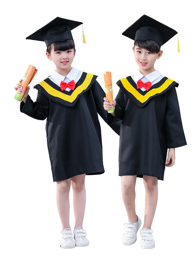 Детские костюмы выпускников школы Academinc униформа для мальчиков и девочек фотографии представление одежда детский сад холостяцкие платья