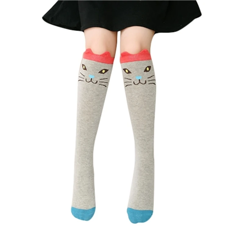 Милые детские хлопковые носки с героями мультфильмов хлопковые носки для малышей с изображением Медведя Гетры до колена, носки для мальчиков и девочек, детские носки, От 3 до 12 лет - Цвет: 10