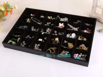 

5pcs/lot Leather jewelry tray with compartments, bead jewelry display organizer tray case