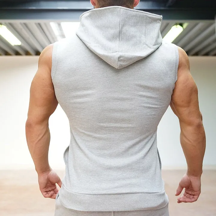Mens Gym Shark Hoodies Sleeveless Hooded Bodybuilding Fitness Vest Hoodie Sweatshirts Gym Tops Masculina Hombre Muscle Sportwear (9)