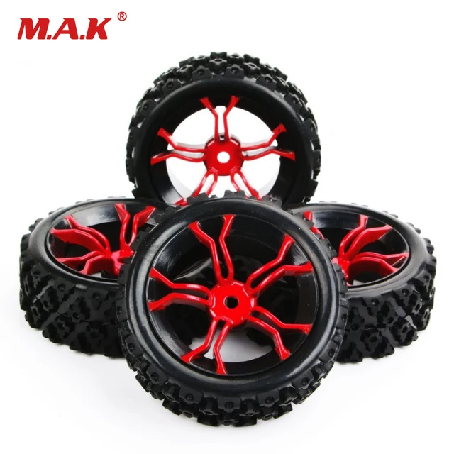 Cheap 4Pcs/set 1/10 rubber rally tyre tires&wheel 6mm offset 12mm hex for HSP HPI RC 1:10 off road car MPNKR/PP0487