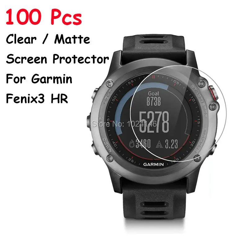 100 Pcs/Lot HD Clear / Anti Glare Matte Screen Protector For Garmin Fenix 3 / Fenix3 HR