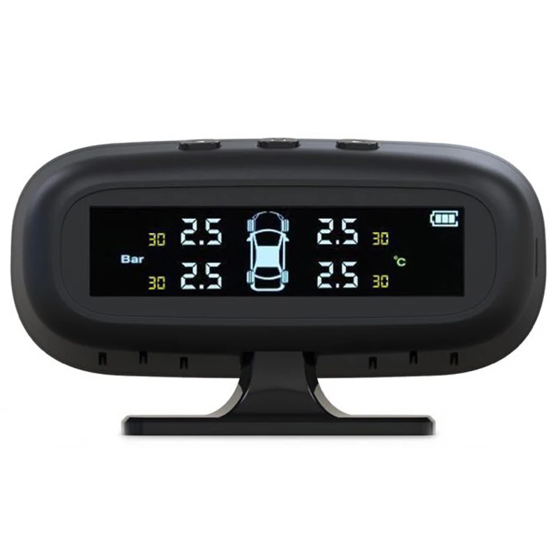 

Original Solar Tpms Car Tire Pressure Alarm Monitor System Display Intelligent Temperature Warning Fuel Save With 4 Sensors Tp