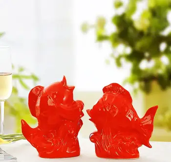 

Ceramic Glaze And Glaze Decoration Home Decoration Craft Jingdezhen Ceramics Fatty porcelain ceramic Fish