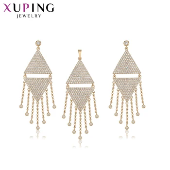 

Xuping Luxury Tassel Shape Jewelry Set for Women Top Sale Jewelry Marriage Engagement Christmas Gifts 64444