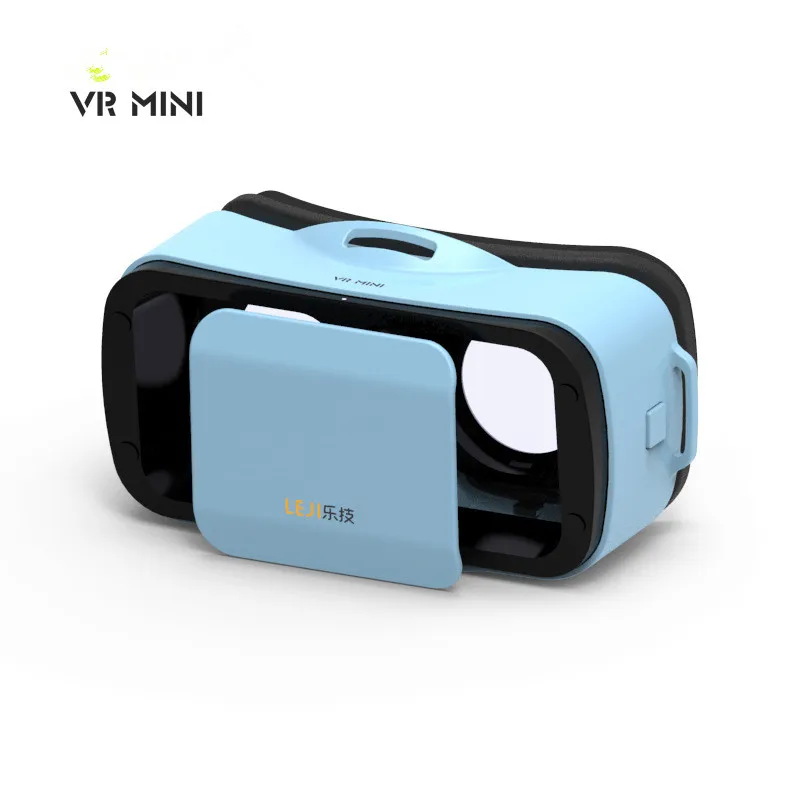 Дизайн виртуальной реальности красочные VR мини 3D очки VRBOX для 4,5-5,5 дюймов Android ios смартфон - Цвет: Синий