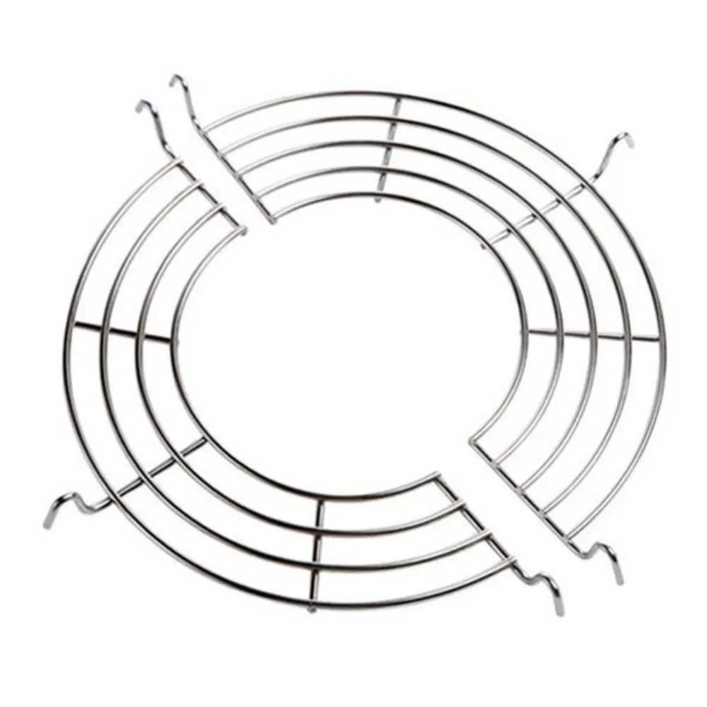 

MyLifeUNIT Stainless Steel Oil Draining Rack Strainer for Fry Pan Oil Rack Steam Shelf Semicircle (Set of 2)