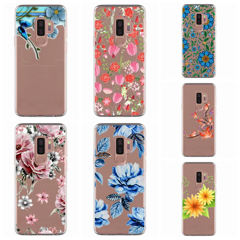 For Samsung Galaxy S3 S9 S9Plus S8 Plus S7 edge Note 8 TPU Colorful Soft Flower Heart Painted Desig Cover Case Fundas R334 |