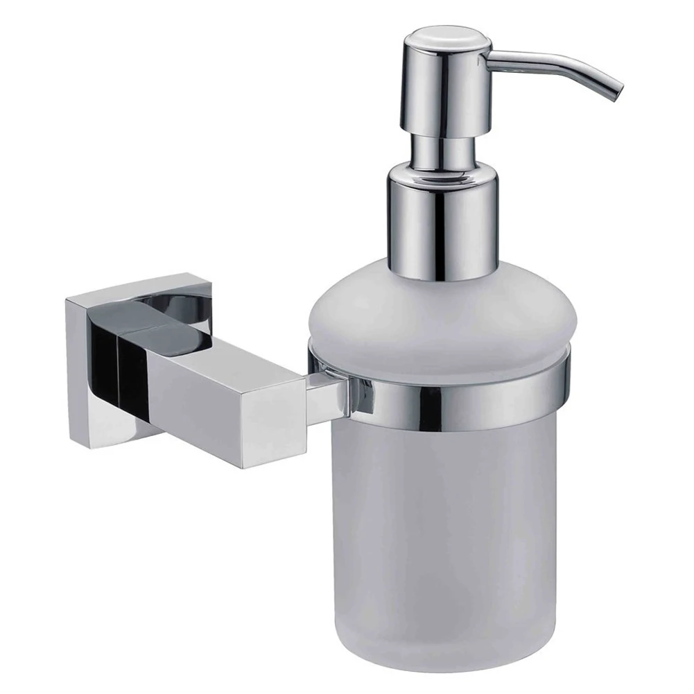 

Square Liquid Soap Lye Dispenser Made of Stainless Steel with Chroming Holder for Bathroom