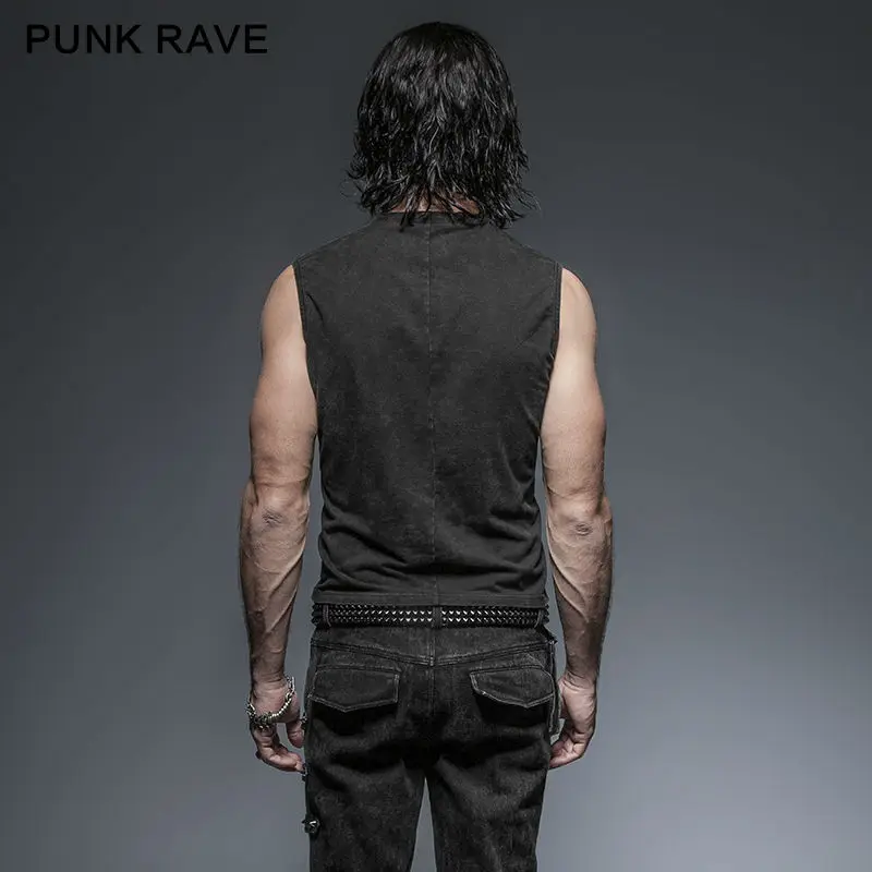 Мужская футболка в стиле панк черная Повседневная стимпанк T421|t-shirt top|punk t-shirtpunk rave