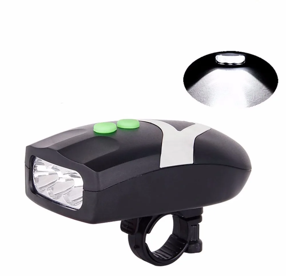 

3 LED Bike Light Set Bicycle Light White Front Head Light Cycling Lamp + Electronic Bell Horn Hooter Siren Waterproof