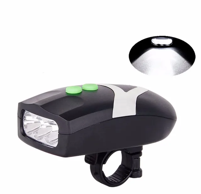 Cheap 3 LED Bike Light Set Bicycle Light White Front Head Light Cycling Lamp + Electronic Bell Horn Hooter Siren Waterproof 