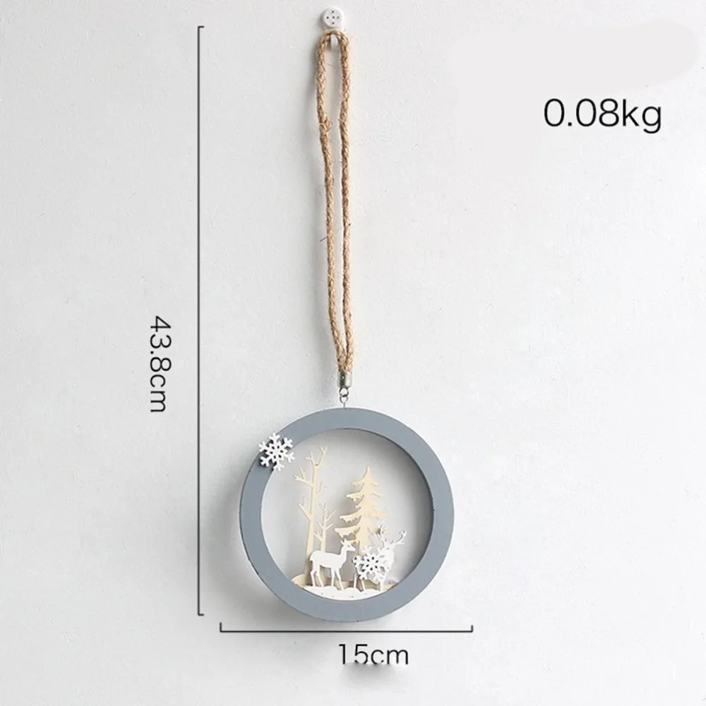 Рождественские Большие Деревянные Подвески Лось дерево самодельное украшение Рождественская вечеринка украшения веселый рождественский подарок для детей