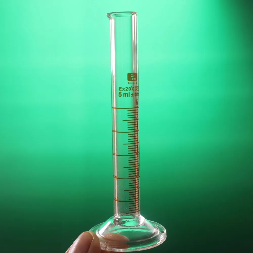 A Grade Laboratory 5ml Measuring cylinder with Scale High borosilicate