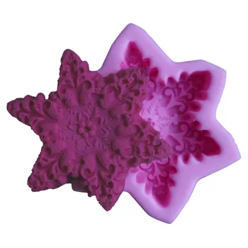 

10*2.7CM Flower Leave Hexagonal Shape Silicone Cake Mold / Handmade Soap Mold / Chocolate Mold Clay Craft Mould E297