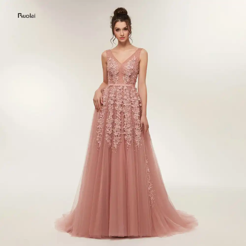 evening gown open back